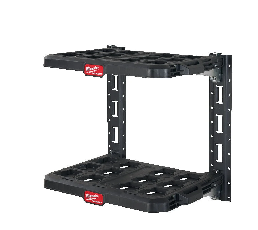 Zestaw montażowy Packout E-Track (2 x szyna, 2 x półka) Milwaukee wraz z montażem