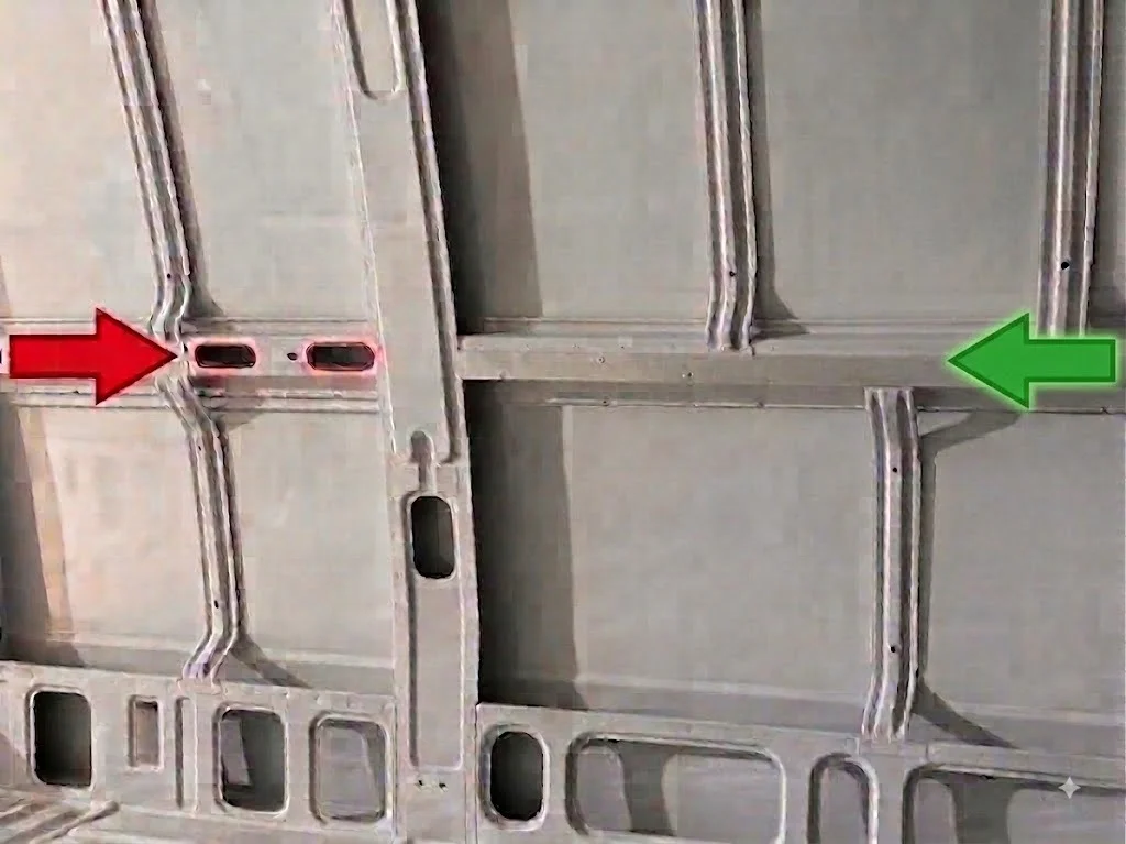 Aluminiowe wzmocnienie konstrukcji do listew Airline